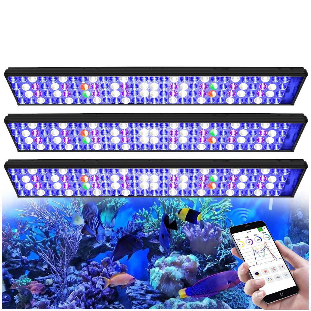 Marine X Aquarium - 3 X Lampu Akuarium LED WiFi