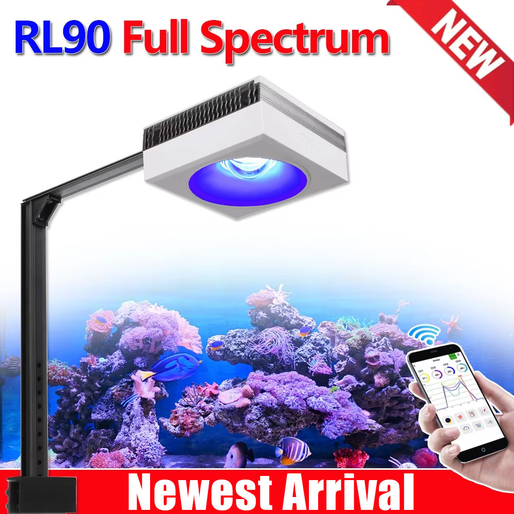 Marine X Aquarium - PopBloom RL90 lampu akuarium akuarium profesional,