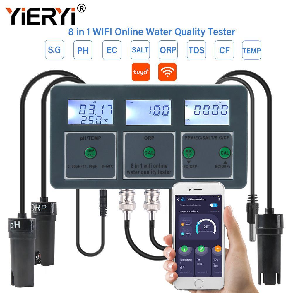 Marine Aquarium Par Meter - Yieryi WiFi Tuya Smart PH ORP
