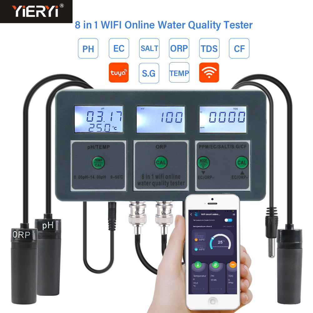 WiFi Tuya Smart PH Meter Data  - Marine Aquarium Par Meter ulasan dan harga