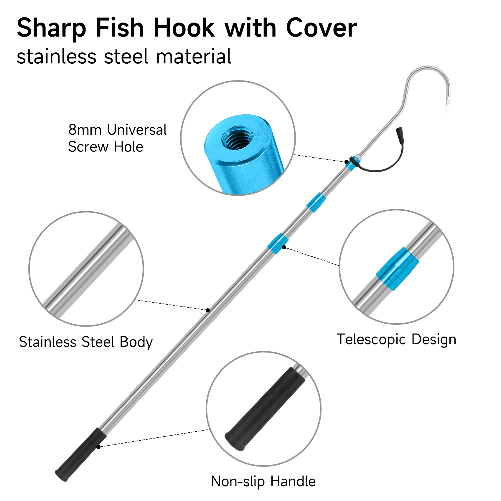 SANLIKE Telescopic Fish Gaff d - Marine Salt Mix ulasan dan harga